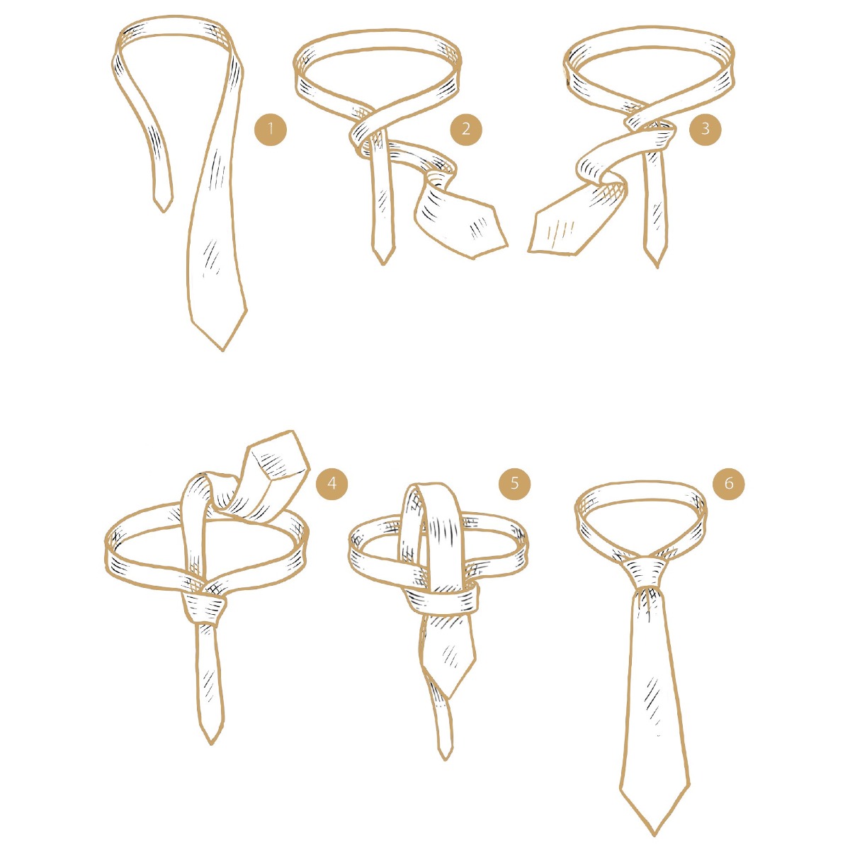 How to tie a tie - The four in hand knot