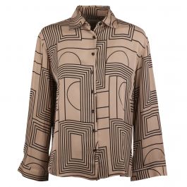 Beige Patterned Shirt - Stenströms Women - Stenstromsstore