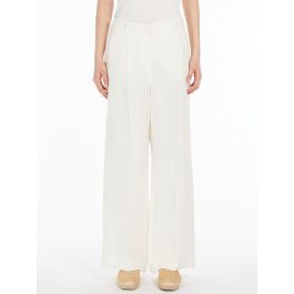 White Wide-fit linen trousers - Max Mara Weekend