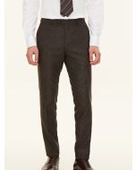 Brown Slim fit Wool Trousers