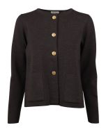 Stina Brown Merino Wool Cardigan