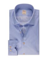 Blue Melanged Twill Shirt