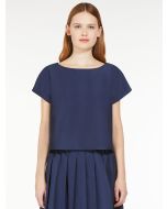 Navy Taffeta Top