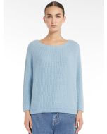 Blue Mohair Knitted Sweater