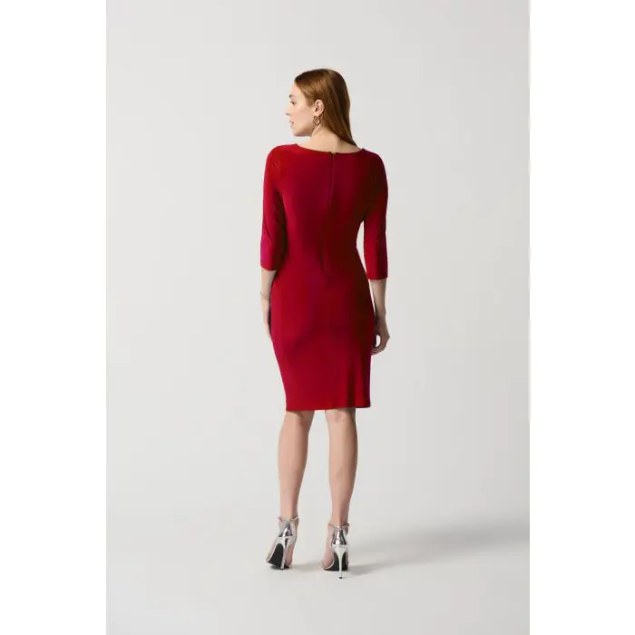 Red silk bodycon dress on sale