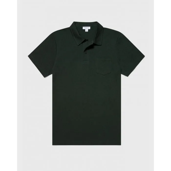 Sunspel Seaweed Riviera Polo Shirt Stenstromsstore