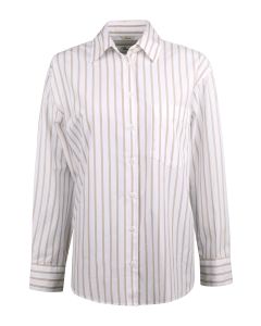 Jackie Beige Striped Shirt