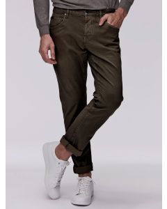 Green Tapered Stretch Pants