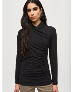 Black Jersey Knit Top