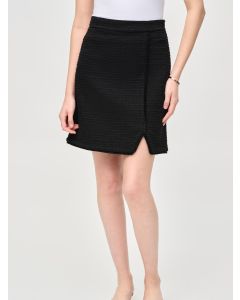 Black Bouclé A-Line Skirt