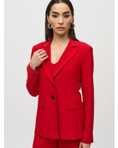 Red Silky Knit Blazer