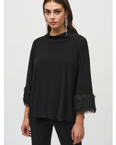 Black Novelty Trapeze Top