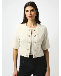 Off-white Bouclé Cropped Blazer