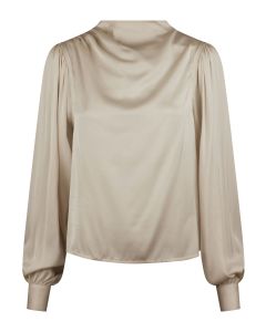 Iman Champagne Silk Blouse