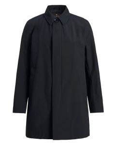 Navy Nylon Car Coat