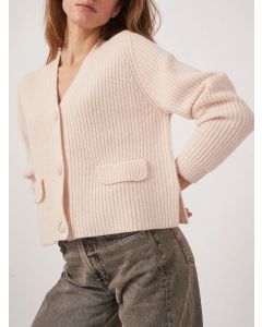 Ribbed V-Neck Cardigan