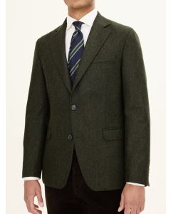 Green Regular Microstructure Blazer