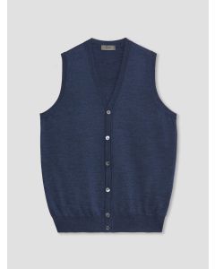 Mid Blue Knitted Vest