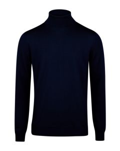 Navy Merino Wool Rollneck