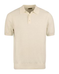 Off-white Textured Knit Polo