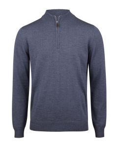 Blue Merino Half Zip