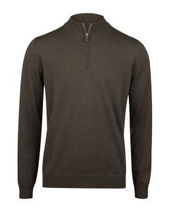 Green Merino Half Zip