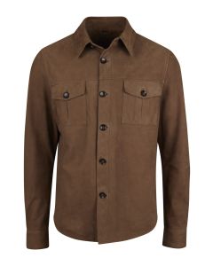 Brown Suede Overshirt