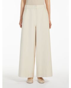 Sand Wide-leg Cotton Pants