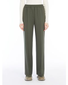 Dark Green Wool Gabardine Pants