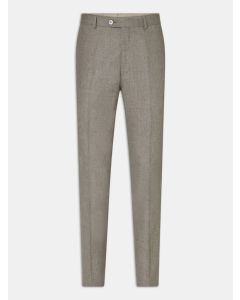 Beige Slim fit Flannel Trousers