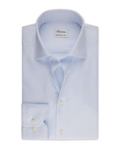 Light Blue Checkered Twill Shirt