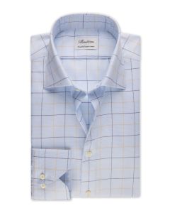 Light Blue Checkered Twill Shirt