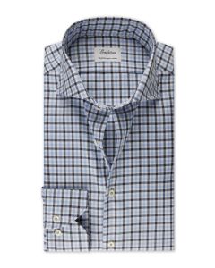 Blue Checkered Twill Shirt