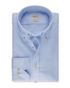 Light Blue Micropatterned Casual Shirt