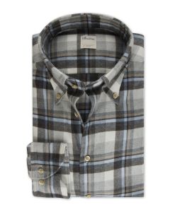 Light Blue Plaid Flannel Shirt