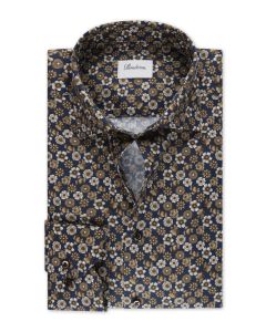 Blue Floral Oxford Shirt