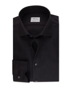 Black Structured Twill Shirt