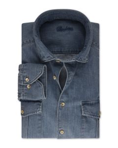 Blue Denim Shirt, Chest Pockets