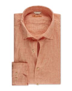 Orange Linen Shirt