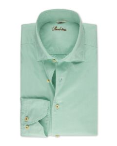 Light Green Casual Poplin Shirt