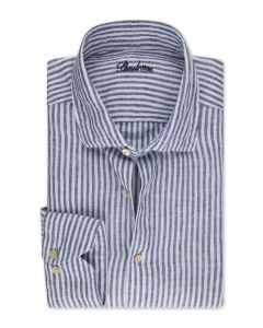 Blue Striped Linen Shirt