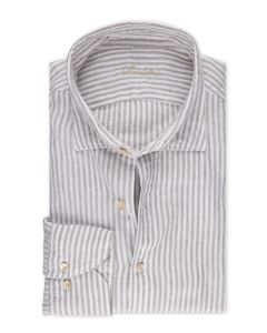 Gray Striped Linen Shirt