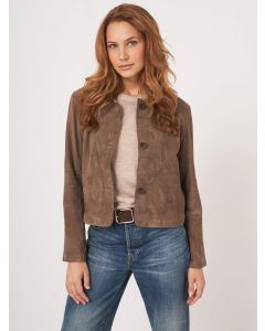 Brown Suede Shirt Jacket