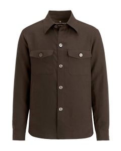 Brown Maverick Linen Overshirt