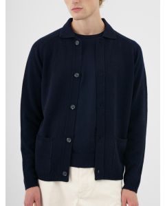 Navy Wool/Cashmere Cardigan