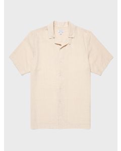 Ecru Loose Weave Resort Shirt